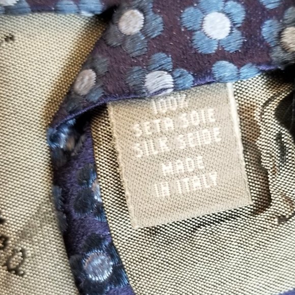 Gorgeous Italian Blue Silk Tie - Picture 5 of 6